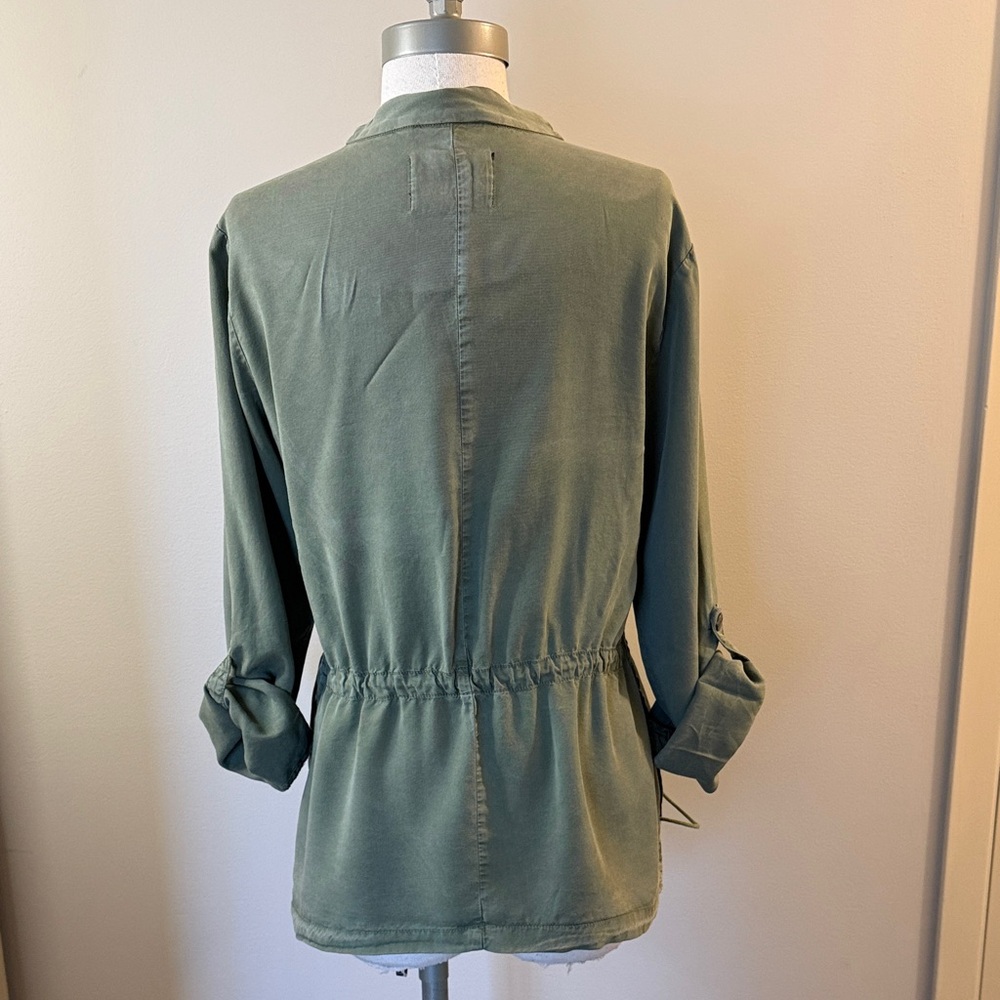 Sanctuary Olive Draped Open-Front Utility Jacket - Picture 3 of 11